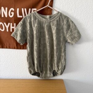 Rylee + Cru - Terry Cloth Palm Tree Romper